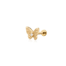 Load image into Gallery viewer, MARIPOSA | Lab Grown Diamond Accent Butterfly Threaded with Flatback by Aurelie Gi — on model
