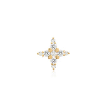 Load image into Gallery viewer, ODESSA | Lab Grown Diamond 4-Point Star Threaded with Flatback by Aurelie Gi — alternate angle
