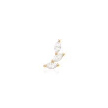 Load image into Gallery viewer, BRIAR | Triple Marquise Lab Grown Diamond Threaded with Flatback by Aurelie Gi — alternate angle
