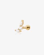 Load image into Gallery viewer, BRIAR | Triple Marquise Lab Grown Diamond Threaded with Flatback by Aurelie Gi
