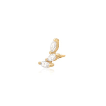 Load image into Gallery viewer, BRIAR | Triple Marquise Lab Grown Diamond Threaded with Flatback by Aurelie Gi — alternate angle
