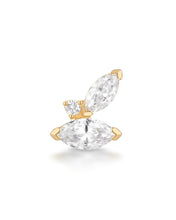 Load image into Gallery viewer, ARTEMIS | Marquise Lab Grown Diamond Threaded Flatback by Aurelie Gi — alternate angle
