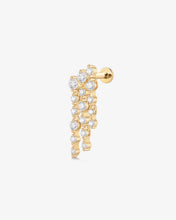 Load image into Gallery viewer, OSUPA | 3-Row Dangling Lab Grown Diamonds Threaded Flatback by Aurelie Gi

