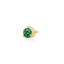 Load image into Gallery viewer, VERDE | Lab Grown Emerald Threaded with Flatback by Aurelie Gi — alternate angle

