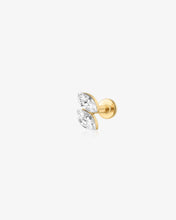 Load image into Gallery viewer, Marquise Duo Lab Grown Diamond Flatback Stud by Aurelie Gi
