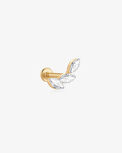 Load image into Gallery viewer, Marquise Trio Lab Grown Diamond Flatback Stud by Aurelie Gi — alternate angle
