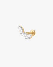 Load image into Gallery viewer, Marquise Trio Lab Grown Diamond Flatback Stud by Aurelie Gi

