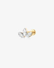 Load image into Gallery viewer, Lotus Lab Grown Diamond Flatback Stud by Aurelie Gi
