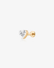 Load image into Gallery viewer, Heart Lab Grown Diamond Flatback Stud by Aurelie Gi
