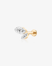 Load image into Gallery viewer, Graduated Marquise Lab Grown Diamond Flatback Stud by Aurelie Gi
