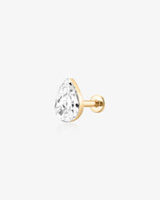 Load image into Gallery viewer, Pear Lab Grown Diamond Flatback Stud by Aurelie Gi
