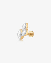 Load image into Gallery viewer, Clustered Marquise Lab Grown Diamond Flatback Stud by Aurelie Gi
