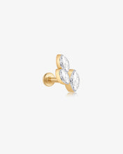 Load image into Gallery viewer, Clustered Marquise Lab Grown Diamond Flatback Stud by Aurelie Gi — alternate angle
