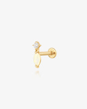 Load image into Gallery viewer, Opal &amp; Diamond Flatback Stud by Aurelie Gi
