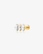 Load image into Gallery viewer, Triple Marquise Lab-Grown Diamond Flatback Stud by Aurelie Gi
