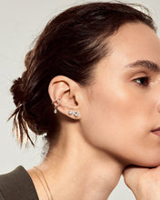 Load image into Gallery viewer, OLA | Single Diamond Pavé Huggie by Aurelie Gi — alternate angle
