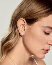 Load image into Gallery viewer, Pear and Round Lab-Grown Diamond Flatback Stud by Aurelie Gi — on model
