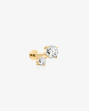 Load image into Gallery viewer, Round Duo Lab-Grown Diamond Flatback Stud by Aurelie Gi
