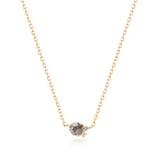 Load image into Gallery viewer, TWILA | Grey Diamond and White Sapphire Necklace
