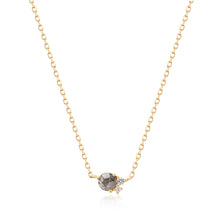 Load image into Gallery viewer, TWILA | Grey Diamond and White Sapphire Necklace by Aurelie Gi — alternate angle
