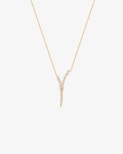 Load image into Gallery viewer, ROZ | White Sapphire Plunge Necklace by Aurelie Gi
