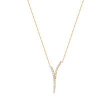Load image into Gallery viewer, ROZ | White Sapphire Plunge Necklace

