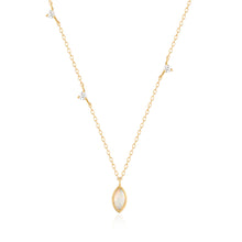 Load image into Gallery viewer, LYRIC | Opal and Lab Grown Diamond Necklace by Aurelie Gi — alternate angle
