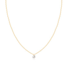 Load image into Gallery viewer, PIROUETTE | Single Floating Diamond Necklace by Aurelie Gi — alternate angle
