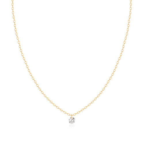 PIROUETTE | Single Floating Diamond Necklace