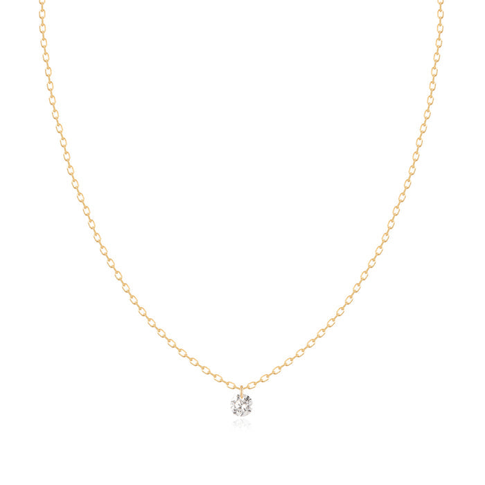 PIROUETTE | Single Floating Diamond Necklace