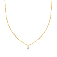 Load image into Gallery viewer, CHASSE | Pear Shape Floating Diamond Necklace by Aurelie Gi — alternate angle
