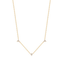 Load image into Gallery viewer, SANDRA | Natural Diamond Triple Station Necklace by Aurelie Gi — alternate angle
