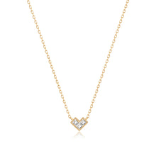 Load image into Gallery viewer, ADELAIDE | Triple White Sapphire Necklace by Aurelie Gi — on model
