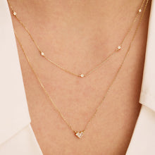 Load image into Gallery viewer, ADELAIDE | Triple White Sapphire Necklace by Aurelie Gi — detail view
