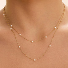 Load image into Gallery viewer, CAROLINA | Pearl Station Necklace by Aurelie Gi — detail view
