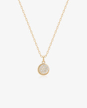 Load image into Gallery viewer, CORDELIA | Half Bezel Pavé Lab Grown Diamond Necklace by Aurelie Gi
