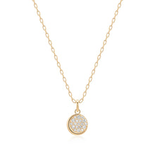 Load image into Gallery viewer, CORDELIA | Half Bezel Pavé Lab Grown Diamond Necklace by Aurelie Gi — alternate angle

