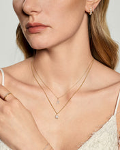 Load image into Gallery viewer, Cursive Letter Pavé Diamond Necklace by Aurelie Gi — alternate angle

