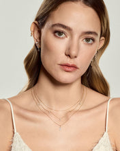 Load image into Gallery viewer, Cursive Letter Pavé Diamond Necklace by Aurelie Gi — alternate angle
