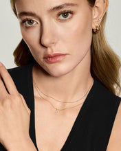 Load image into Gallery viewer, Cursive Letter Pavé Diamond Necklace by Aurelie Gi — alternate angle
