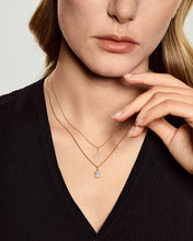 Load image into Gallery viewer, Cursive Letter Pavé Diamond Necklace by Aurelie Gi — alternate angle
