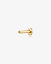 Load image into Gallery viewer, 14K Solid Gold 18 Gauge Threadless Flat Back Earrings Posts by Aurelie Gi
