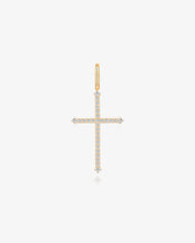 Load image into Gallery viewer, Pavé Lab-Grown Diamond Cross Charm by Aurelie Gi
