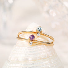 Load image into Gallery viewer, ELENA | Amethyst and Diamond Ring by Aurelie Gi — alternate angle
