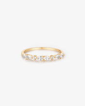 Load image into Gallery viewer, GLENNA | Pear and Round White Sapphire Half-Eternity Ring by Aurelie Gi
