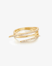 Load image into Gallery viewer, CRIMSON | White Sapphire Twisted Swirl Ring by Aurelie Gi
