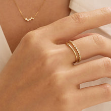 Load image into Gallery viewer, NICOLE | 14kt Gold Wave Band by Aurelie Gi — detail view
