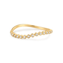 Load image into Gallery viewer, BETSY | Natural Diamond  Wave Band by Aurelie Gi — on model

