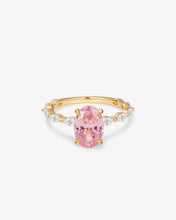 Load image into Gallery viewer, Pink Padparadscha &amp; Marquise Lab Grown Diamond Ring #7 by Aurelie Gi
