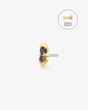 Load image into Gallery viewer, DELPHI | Grey Diamond Threadless Flatback Earring by Aurelie Gi

